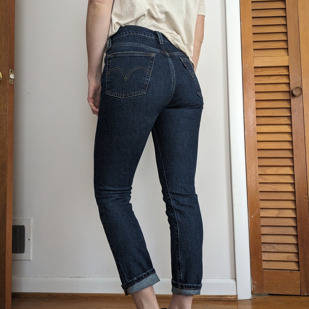 Levis 501Skinny Dark Jeans, Size 26